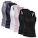 Kit Camisetas Regata Nadador Dellas Fit Dry - Feminina - 6 Unidades PRETO/BRANCO