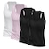 Kit Camisetas Regata Nadador Dellas Fit Dry - Feminina - 4 Unidades ROSA/PRETO