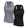 Kit Camisetas Regata Dellas Fit Dry Nadador - Feminina - 2 unidades PRETO/CINZA