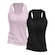 Kit Camisetas Regata Dellas Fit Dry Nadador - Feminina - 2 unidades PRETO/ROSA