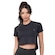 Blusa Cropped Manalinda Mullet - Feminina PRETO