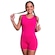 Macaquinho Fitness MVB Modas Curto Liso Suplex - Feminino ROSA