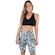 Bermuda de Ciclista Mvb Modas Suplex Cintura Alta Fitness - Feminina BRANCO/PRETO