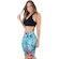 Bermuda de Ciclista Mvb Modas Suplex Cintura Alta Fitness - Feminina Azul/Verde