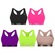 Kit Tops Puma Nadador sem Costura - Feminino - 5 unidades PRETO/VERDE
