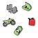 Jibbitz Motocross Pack - 5 Unidades - Unissex BRANCO