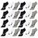 Kit de Meias Sapatilha Puma Esportiva - 24 Pares - Feminina CINZA/PRETO