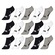 Kit de Meias Sapatilha Puma Esportiva - 15 pares - Feminina CINZA/PRETO