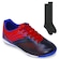 Kit Chuteira Futsal Dray Marvel Homem-Aranha - Adulto + Meião VERMELHO/PRETO