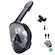 Máscara de Mergulho Gold Sports Full Face com Snorkel - Adulto PRETO