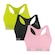 Kit Tops Fitness sem Bojo Puma Nadador sem Costura - 3 Unidades - Feminino VERDE/ROSA