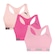 Kit Tops Fitness sem Bojo Puma Nadador sem Costura - 3 Unidades - Feminino ROSA