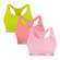 Kit Tops Fitness sem Bojo Puma Nadador sem Costura - 3 Unidades - Feminino VERDE/ROSA