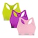 Kit Tops Fitness sem Bojo Puma Nadador sem Costura - 3 Unidades - Feminino ROSA/VERDE