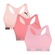 Kit Tops Fitness sem Bojo Puma Nadador sem Costura - 3 Unidades - Feminino ROSA