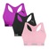 Kit de Tops Fitness Puma Nadador sem Costura - 3 Unidades - Feminino ROSA/ROXO