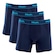 Kit de Cueca Boxer Mash Microfibra Active - 3 unidades - Adulto AZUL ESC/AZUL