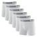 Kit Cuecas Boxer Mash Microfibra sem Costura 710.01 - Adulto - 6 unidades BRANCO