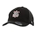 Boné Aba Curva Supercap Corinthians Patch Bordado Frontal Ottoman - Snapback - Adulto PRETO