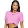Camiseta Cropped Run More Active - Feminina ROSA
