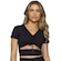 Blusa Cropped Run More Play Time - Feminina PRETO