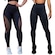 Kit Belmento: Calça Legging Arrastão + Calça Legging Básica Academia - Feminina PRETO