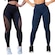 Kit Belmento: Calça Legging Arrastão + Calça Legging Básica Academia - Feminina AZUL
