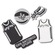 Jibbitz Crocs Nba San Antonio Spurs - 5 Unidades - Unissex BRANCO