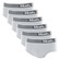 Kit de Cuecas Slip Mash Microfibra sem Costura - 6 Unidades - Adulto BRANCO
