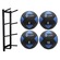 Kit Iniciativa Fitness: 1 Suporte para Wall Ball + 4 Wall Balls 4Kg, 6Kg, 8Kg e 10Kg Nao Se Aplica