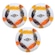Kit Bolas de Futebol de Campo Umbro Kick Off - 3 Unidades BRANCO/LARANJA