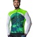 Camiseta Poker Ciclis Zip Total Thunder - Unissex VERDE/BRANCO