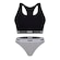 Kit Puma Top Fitness Nadador + Calcinha Biquíni - Feminino PRETO/CINZA