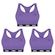 Kit de Tops Fitness com Bojo Puma Nadador - 3 Unidades - Feminino ROXO