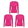 Kit de Camisas Térmicas Puma Manga Longa Uv50+ - 3 Unidades - Feminina ROSA