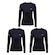 Kit de Camisas Térmicas Puma Manga Longa Uv50+ - 3 Unidades - Feminina PRETO