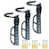 Kit Suportes para Bicicleta de Parede Vertical Rava Gancho Fixo - 3 Unidades PRETO