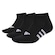 Meia Cano Baixo adidas Prf Cush Low - 3 Pares - Adulto PRETO/BRANCO