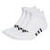 Meia Cano Baixo adidas Prf Cush Low - 3 Pares - Adulto BRANCO/PRETO