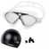 Kit Máscara de Natação Gold Sports Silicone Confort Hd - Touca Pu e Protetor Nasal e Ouvido - Adulto PRETO