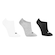 Kit de Meias Cano Invisível New Balance - 3 Pares - Adulto BRANCO/CINZA/PRETO