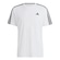 Camiseta Masculina adidas Manga Curta Essentials 3 Listras BRANCO/PRETO