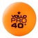 Bola de Tênis de Mesa Vollo 1 Estrela Pro 40+ LARANJA