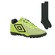 Chuteira Society Umbro Techno + Meião - Infantil VERDE/PRETO