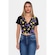 Blusa Cropped Ecko Aspas - Feminina PRETO