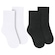 Kit Meias Cano Médio Selene Básica com 2 Pares - Infantil BRANCO/PRETO
