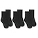 Kit Meias Cano Médio Selene Básica - 3 Pares - Infantil PRETO