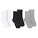 Kit Meias Cano Médio Selene Básica - 3 Pares - Infantil BRANCO/PRETO