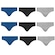 Kit Cuecas Slip Selene Algodão - Infantil - 9 unidades PRETO/AZUL