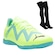 Chuteira Futsal Puma Future Play + Par de Meião - Adulto VERDE/AZUL